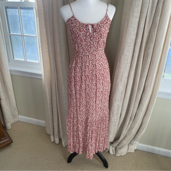 Abercrombie and Fitch - Easy Waist Tiered Midi Dress, small - Picture 2 of 7